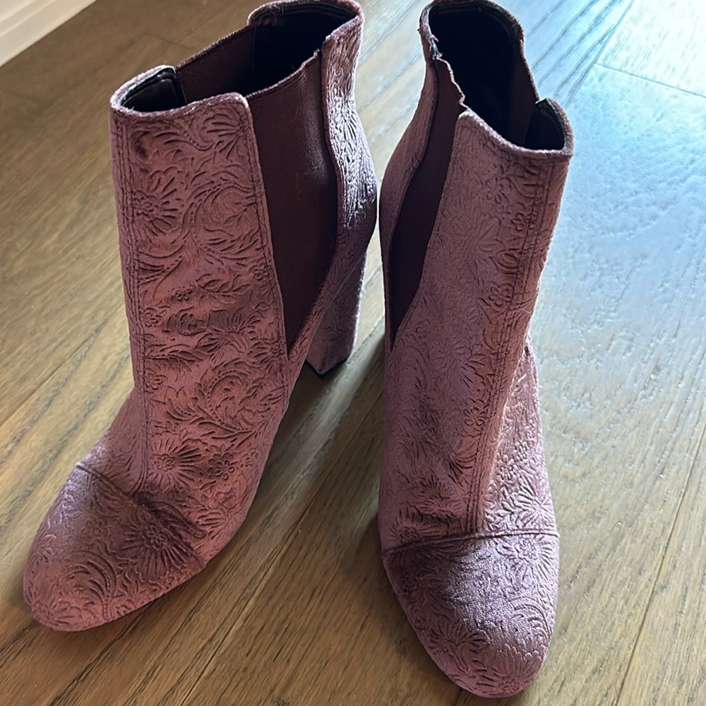 Sam Edelman Case Embossed Velvet Ankle Bootie